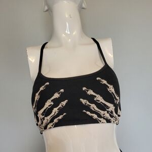 See You Monday Skeleton Hand Bra, VGUC, Size M